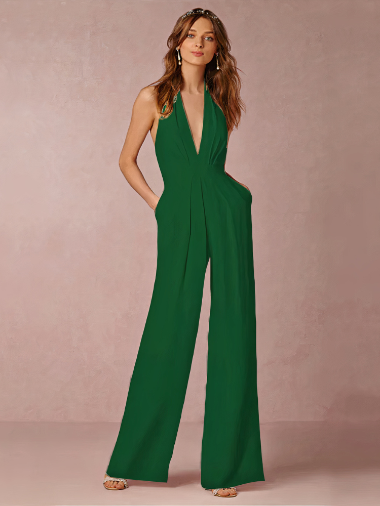 Jumpsuit élégant à bretelles pour femmes | Invités de mariage
