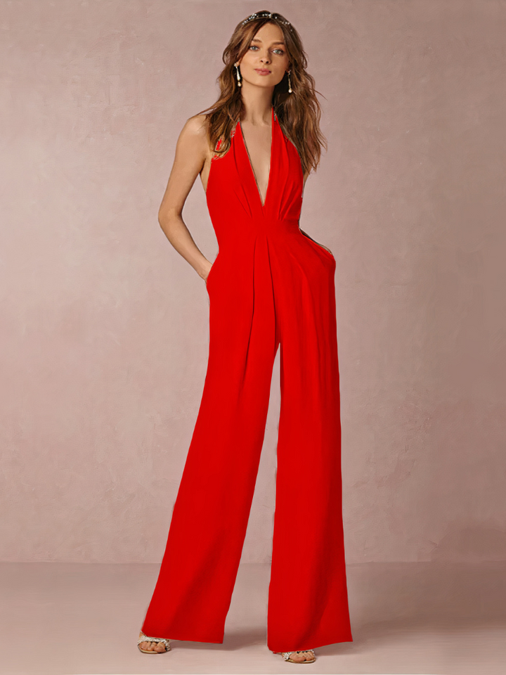 Jumpsuit élégant à bretelles pour femmes | Invités de mariage