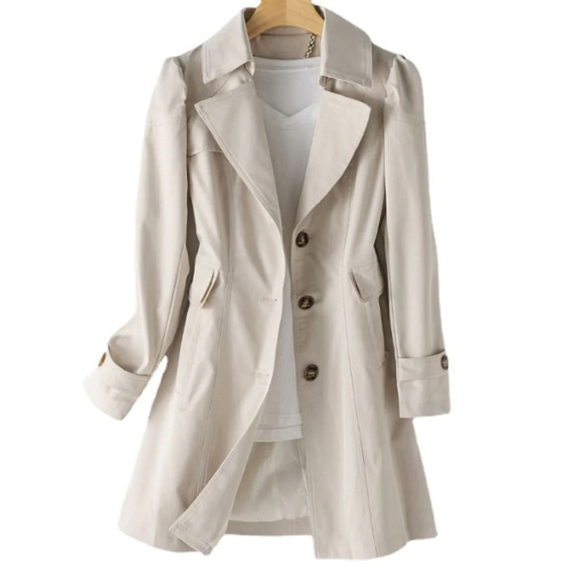 Trench-coat élégant d'automne pour femmes | Long