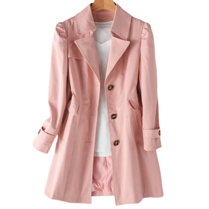 Trench-coat élégant d'automne pour femmes | Long