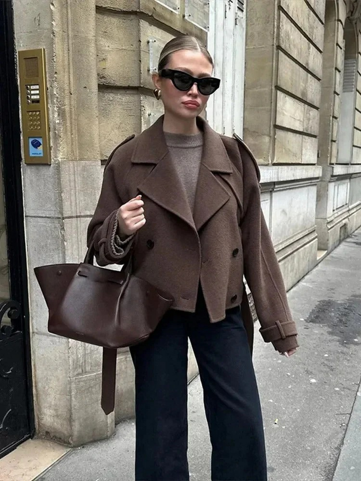 Manteau d'automne élégant pour femmes | Court