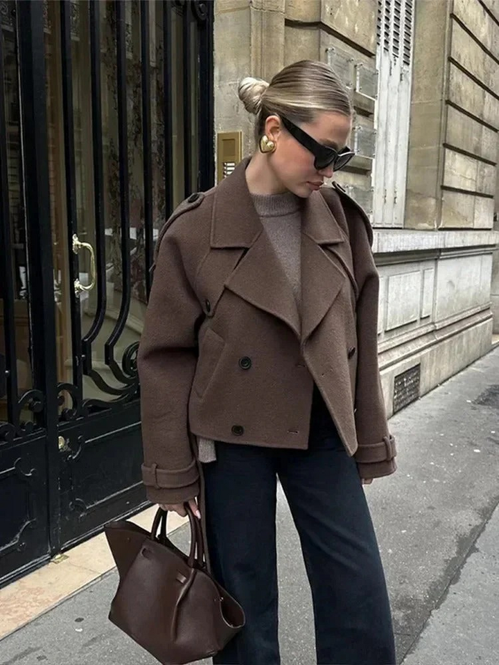 Manteau d'automne élégant pour femmes | Court