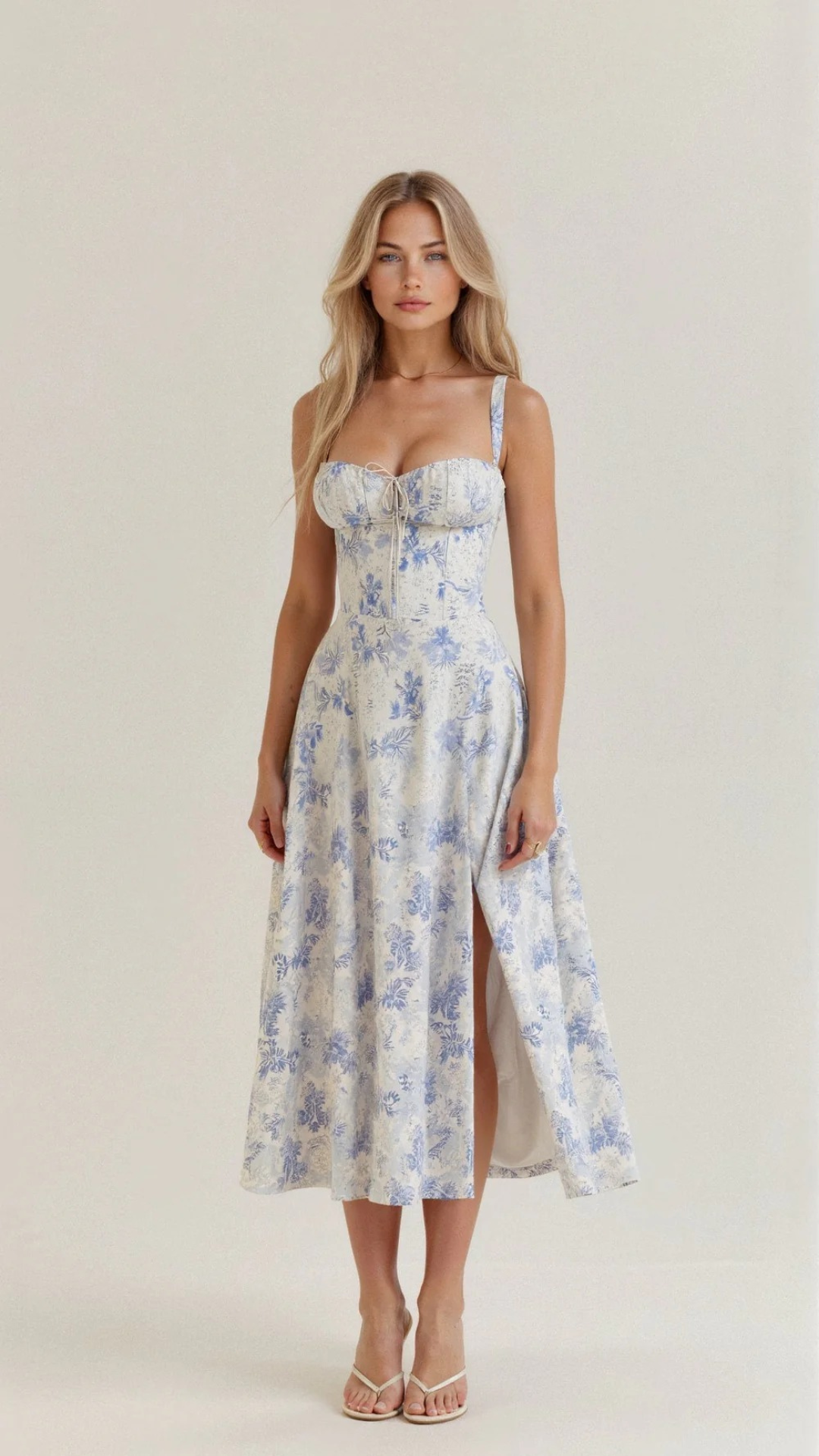 Robe d'été élégante en corset pour femmes | Midi