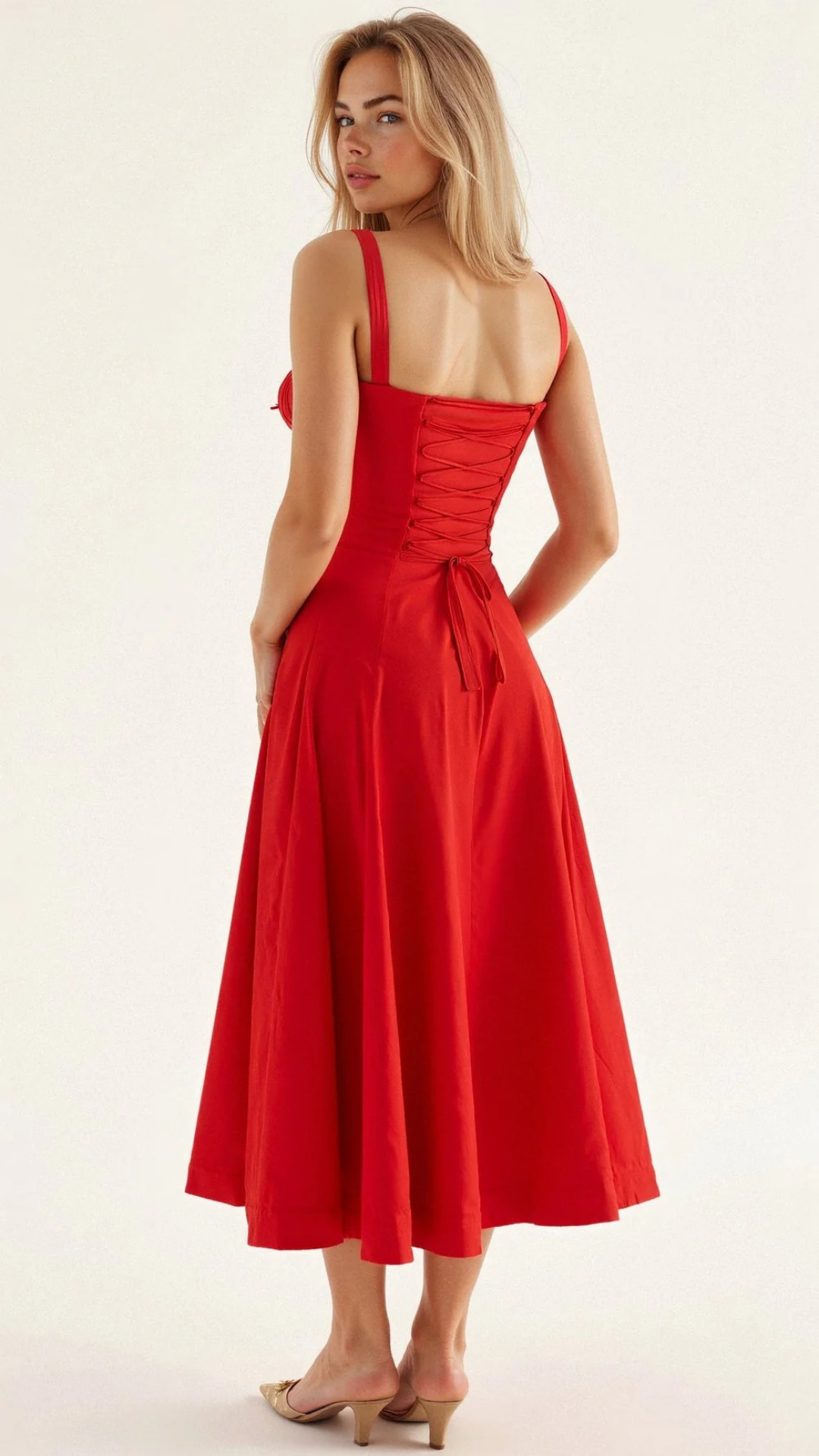 Robe d'été élégante en corset pour femmes | Midi
