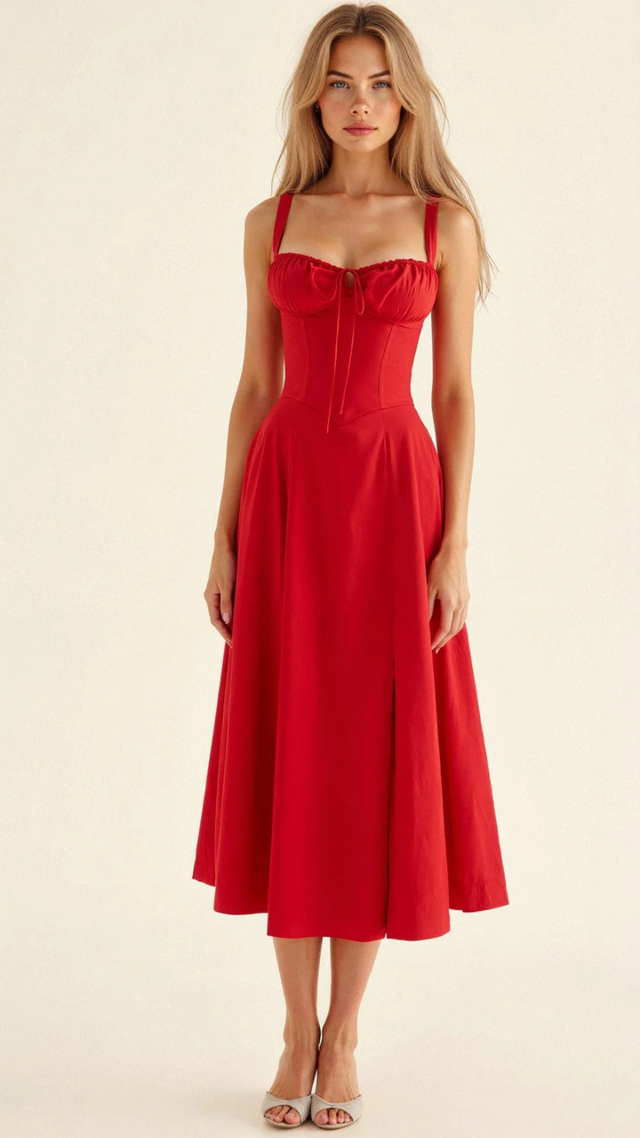 Robe d'été élégante en corset pour femmes | Midi