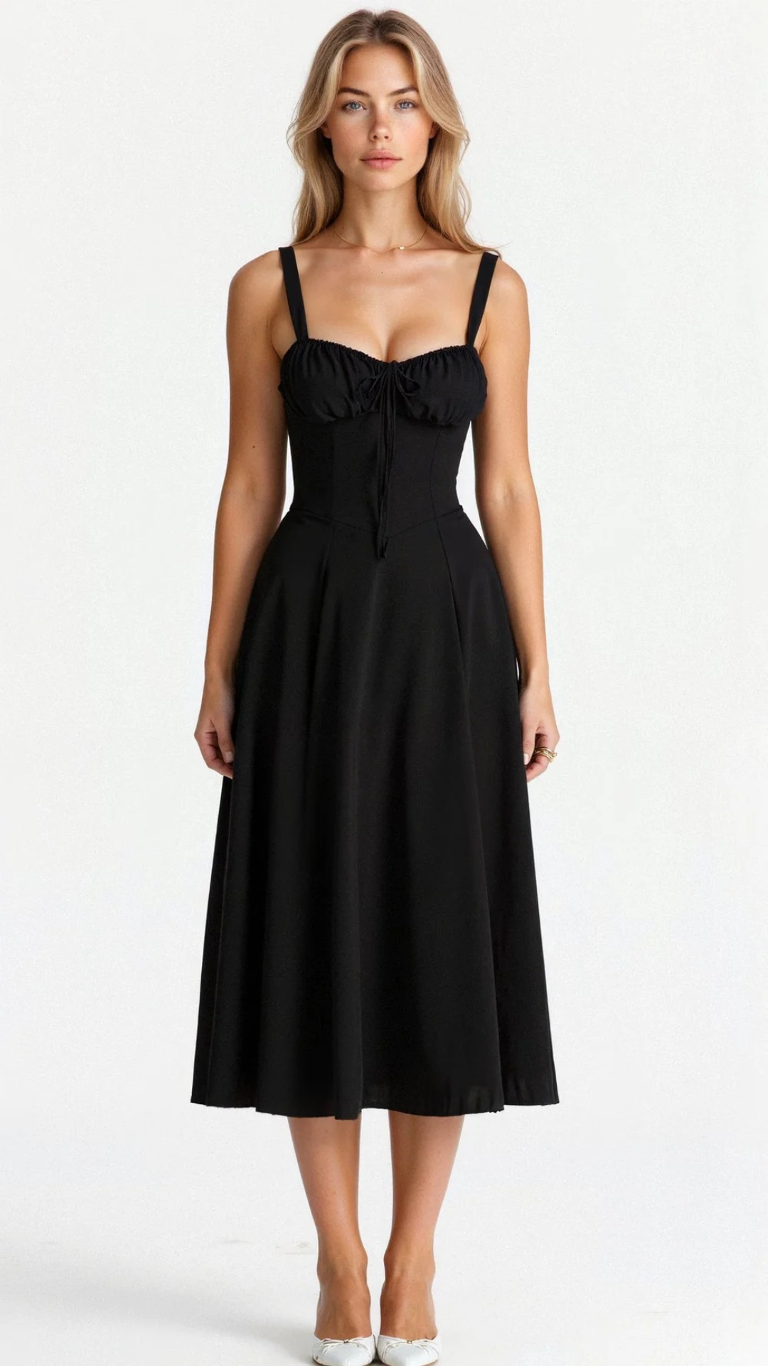 Robe d'été élégante en corset pour femmes | Midi