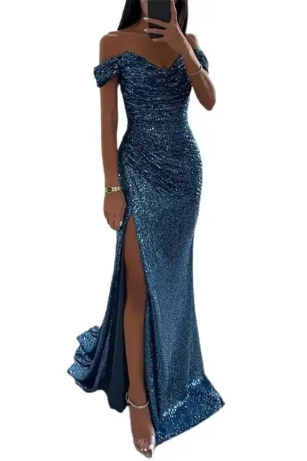 Robe de soirée élégante en paillettes pour femmes | Maxi