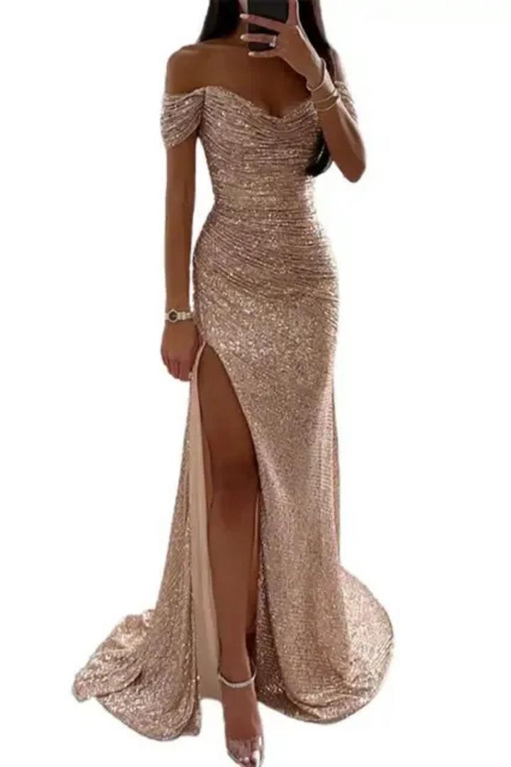 Robe de soirée élégante en paillettes pour femmes | Maxi