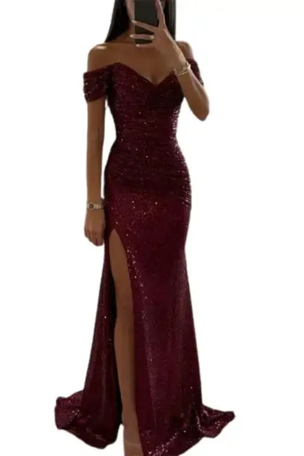 Robe de soirée élégante en paillettes pour femmes | Maxi