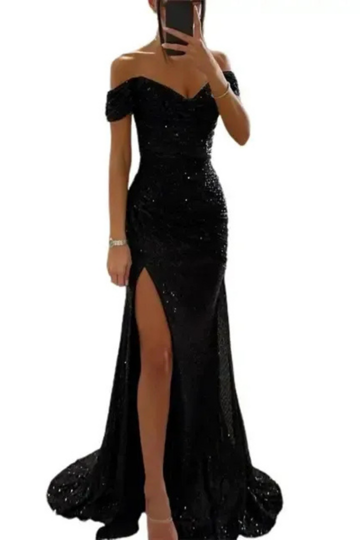 Robe de soirée élégante en paillettes pour femmes | Maxi