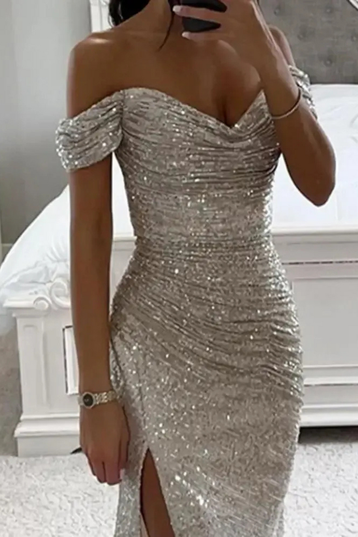 Robe de soirée élégante en paillettes pour femmes | Maxi