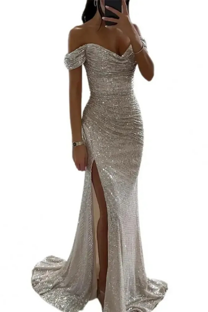 Robe de soirée élégante en paillettes pour femmes | Maxi