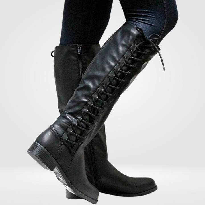 Cornelia | Bottes à talon bloc hauteur genou pour femmes