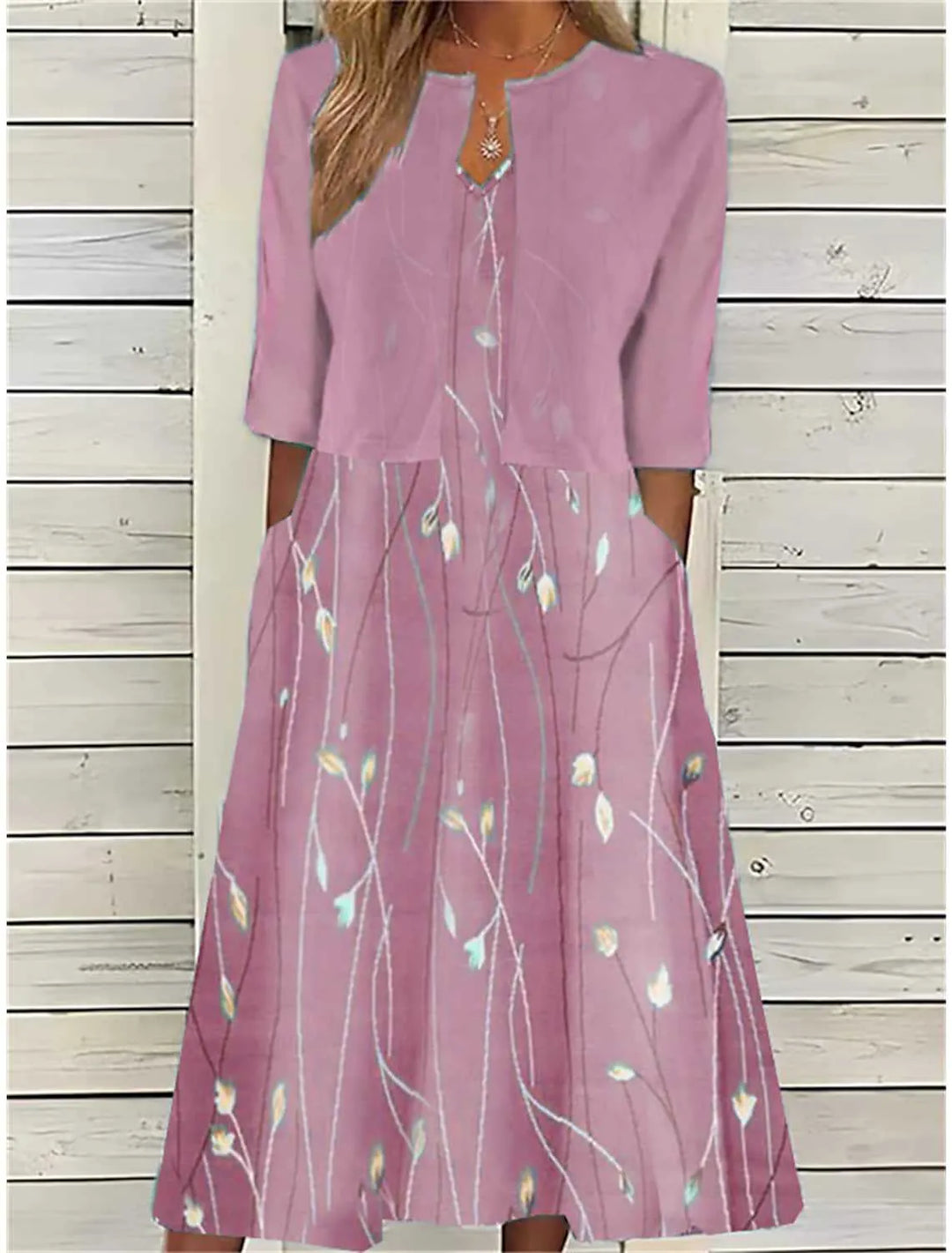 Elise | Robe midi à fleurs en deux parties