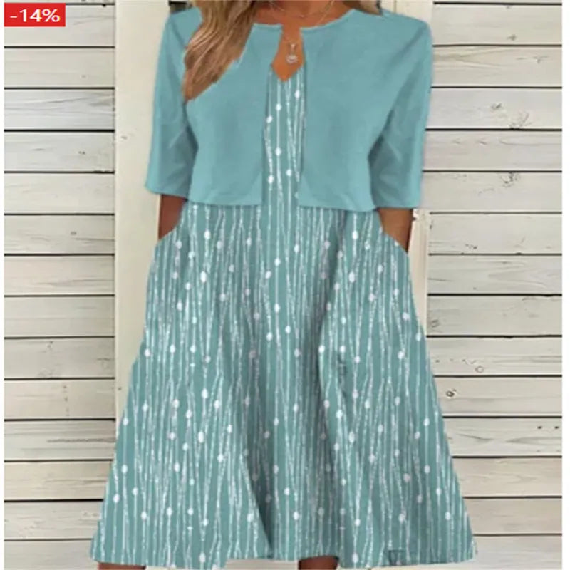 Elise | Robe midi à fleurs en deux parties