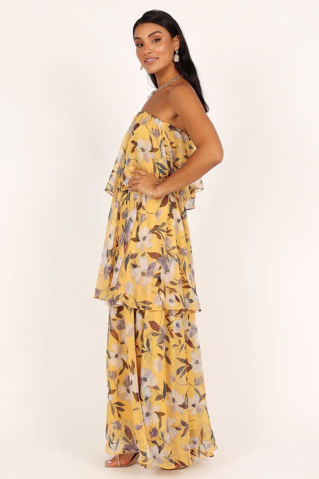 Elsie - Robe Maxi Sans Bretelles à Pois