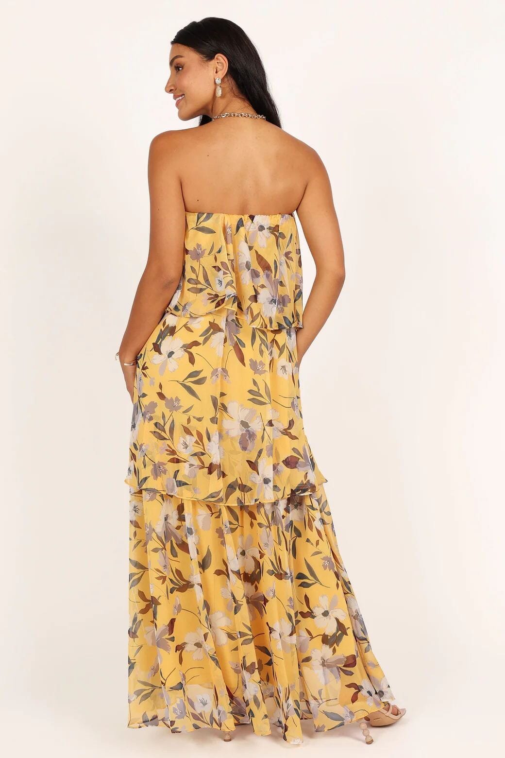 Elsie - Robe Maxi Sans Bretelles à Pois
