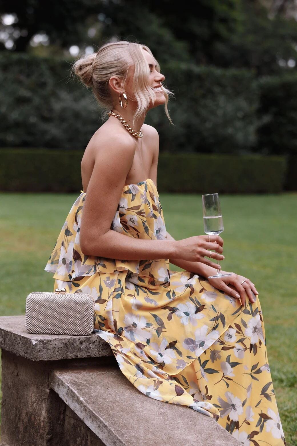 Elsie - Robe Maxi Sans Bretelles à Pois