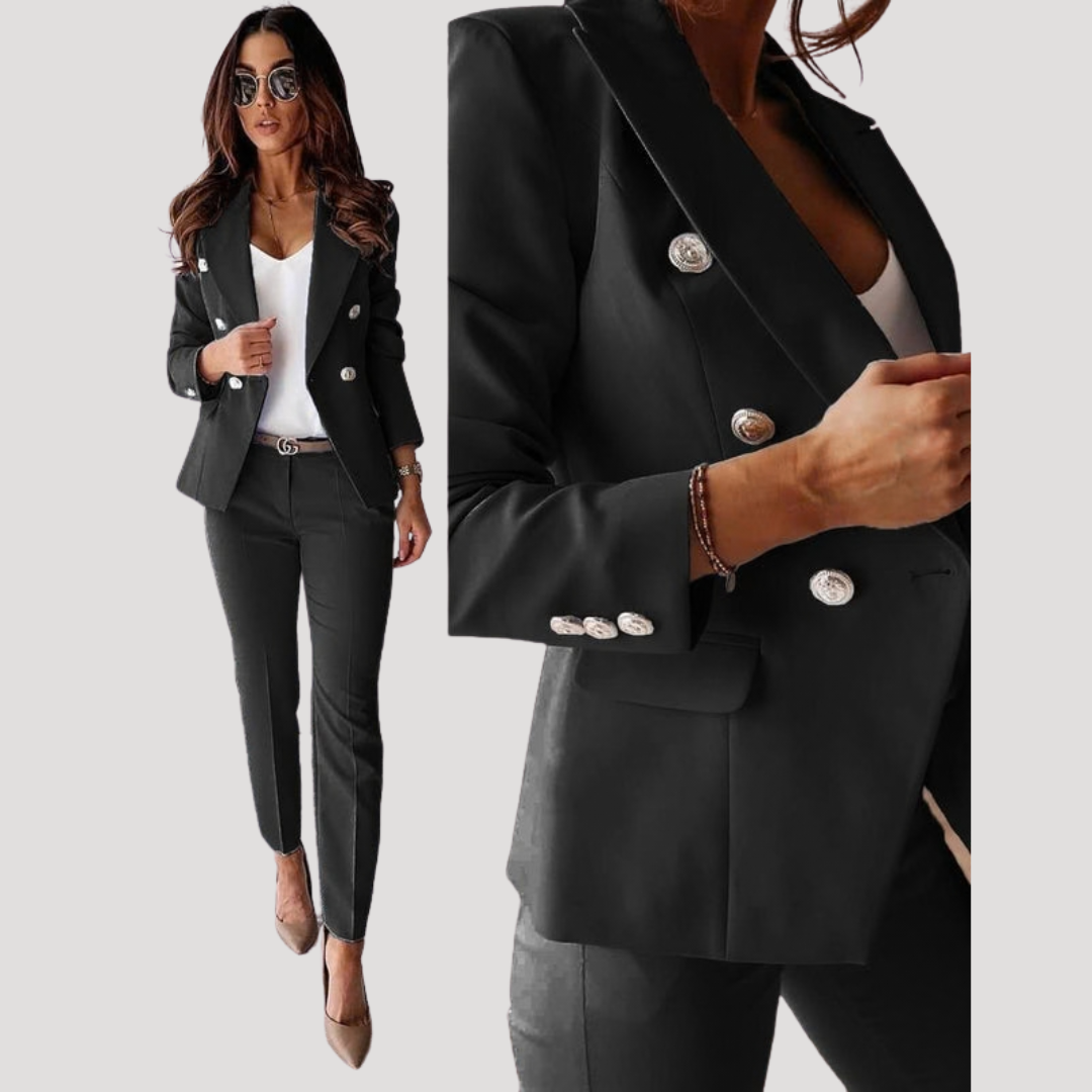 Elske | Ensemble de blazer à double boutonnage pour femmes