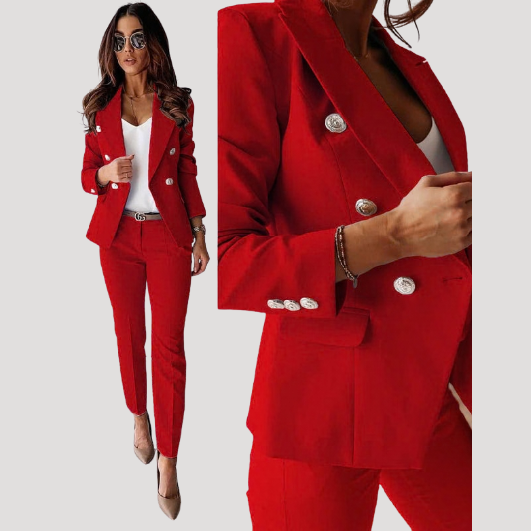 Elske | Ensemble de blazer à double boutonnage pour femmes