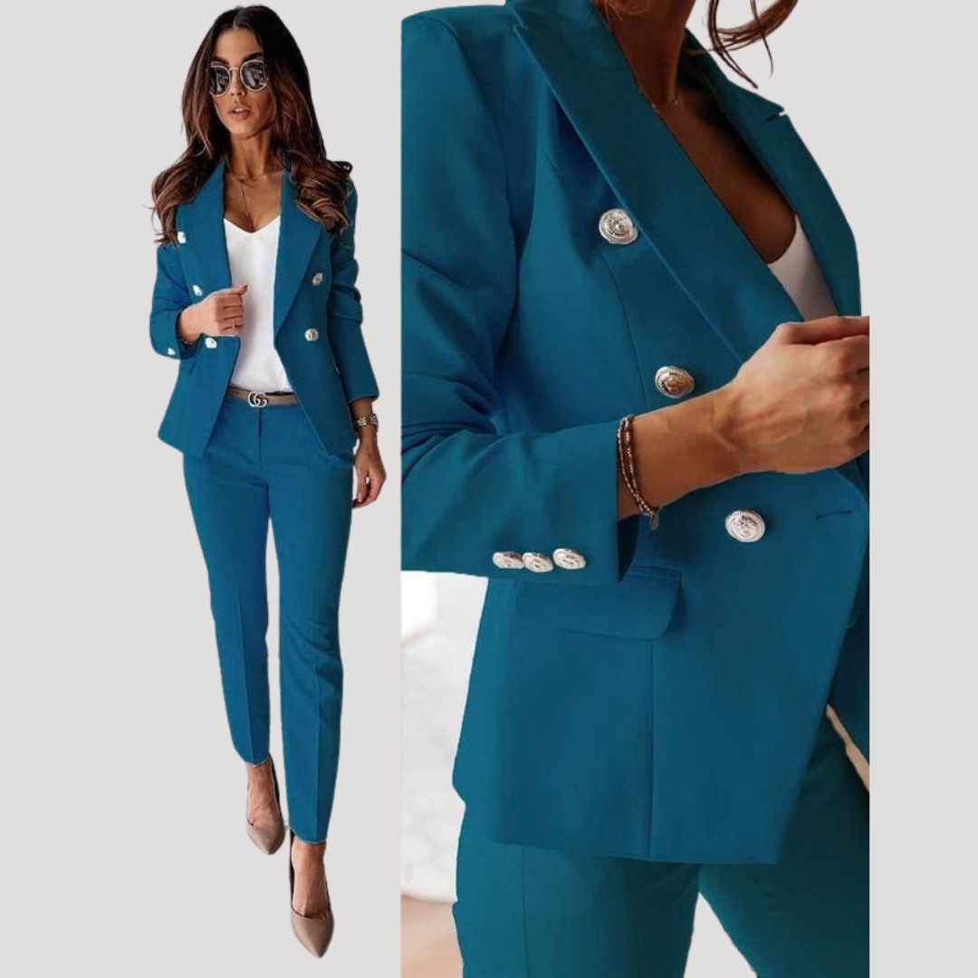 Elske | Ensemble de blazer à double boutonnage pour femmes
