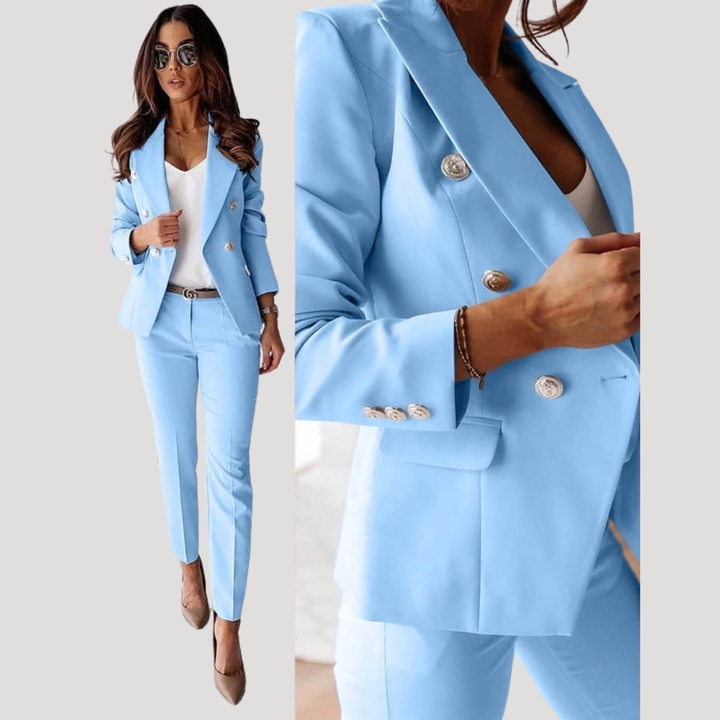 Elske | Ensemble de blazer à double boutonnage pour femmes