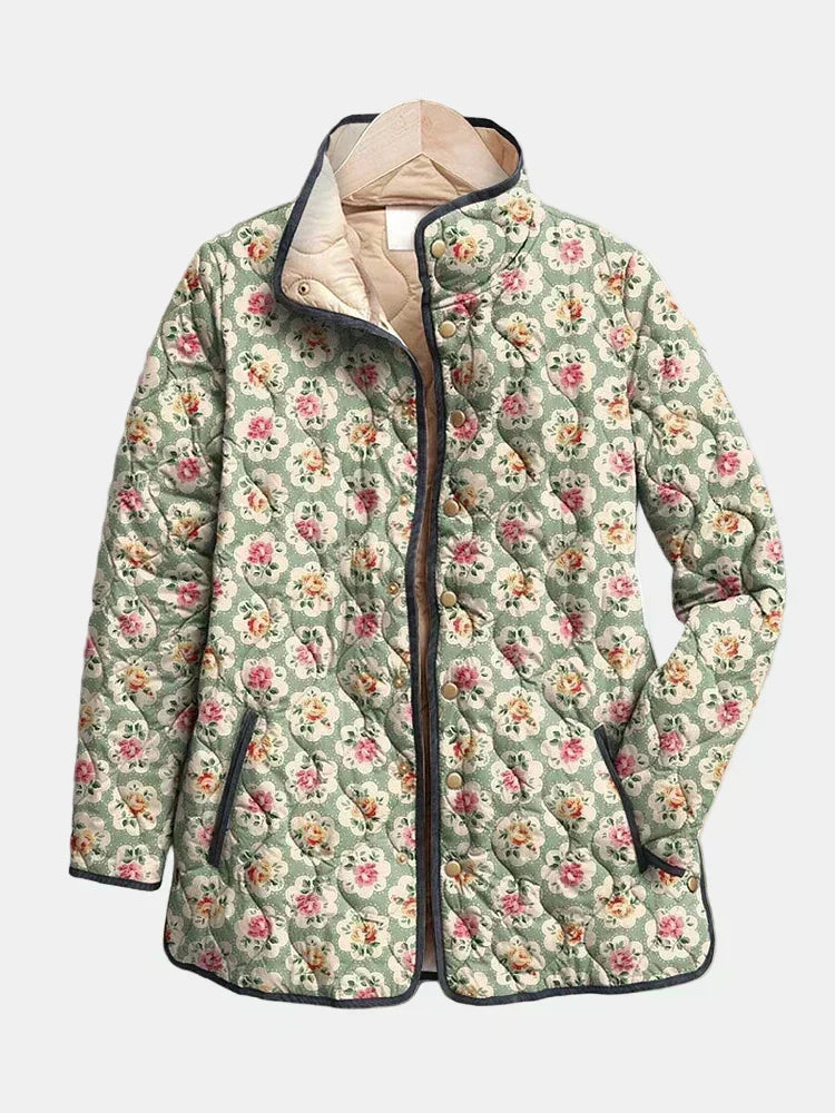 Emma | Veste matelassée vintage pour femmes avec imprimé floral