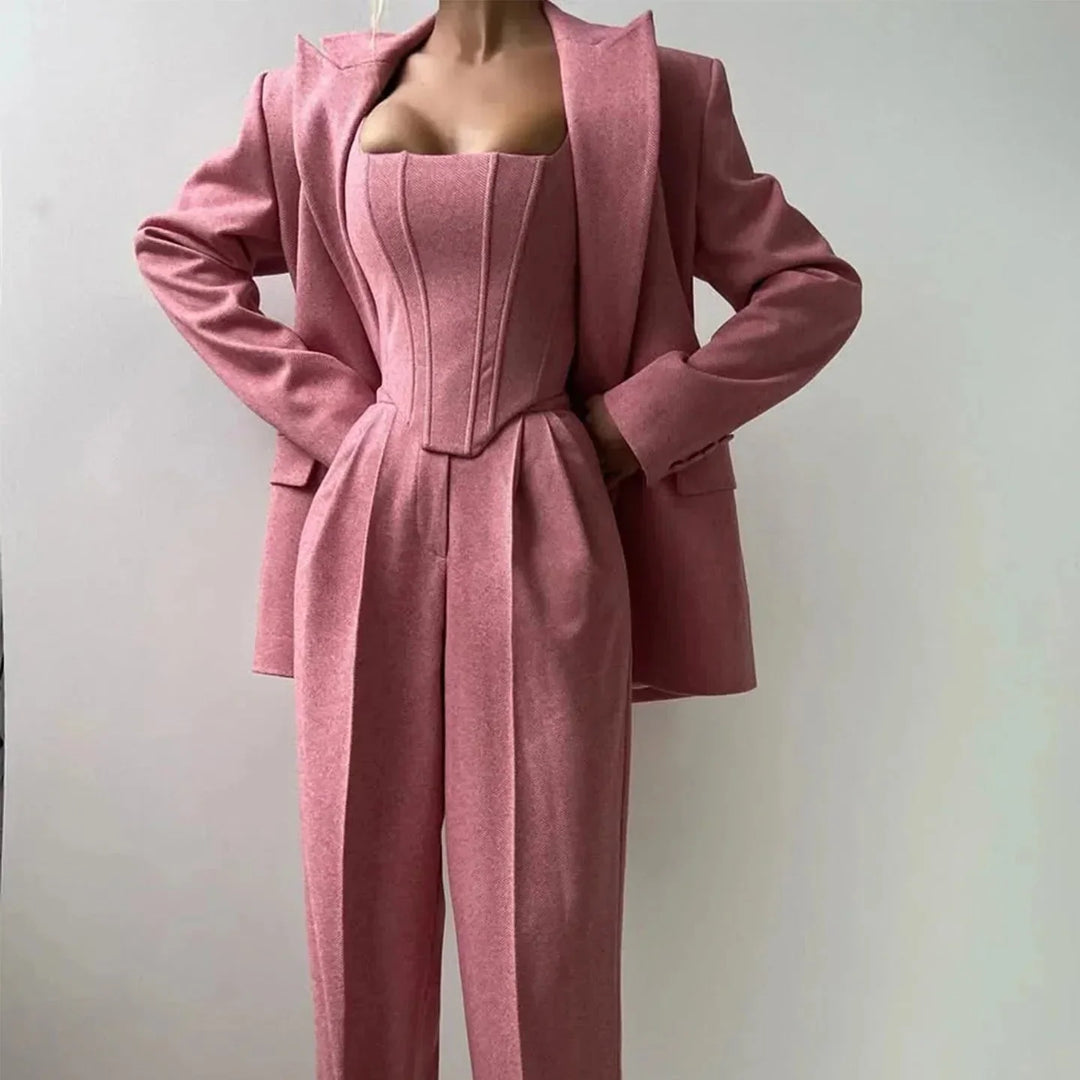 Vera | Ensemble 3 Pièces Femme Ajusté Haut Jupe Blazer – Ensemble Professionnel 2026