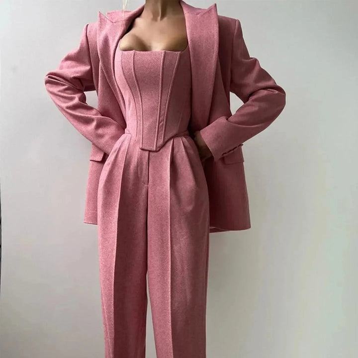 Vera | Ensemble 3 Pièces Femme Ajusté Haut Jupe Blazer – Ensemble Professionnel 2026
