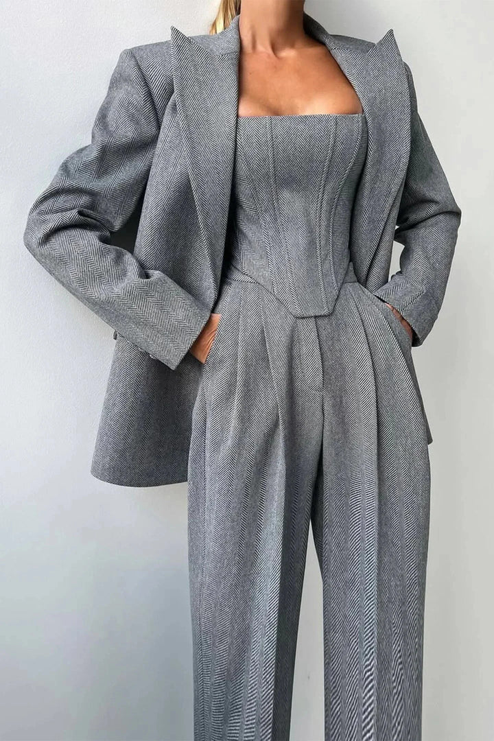 Vera | Ensemble 3 Pièces Femme Ajusté Haut Jupe Blazer – Ensemble Professionnel 2026