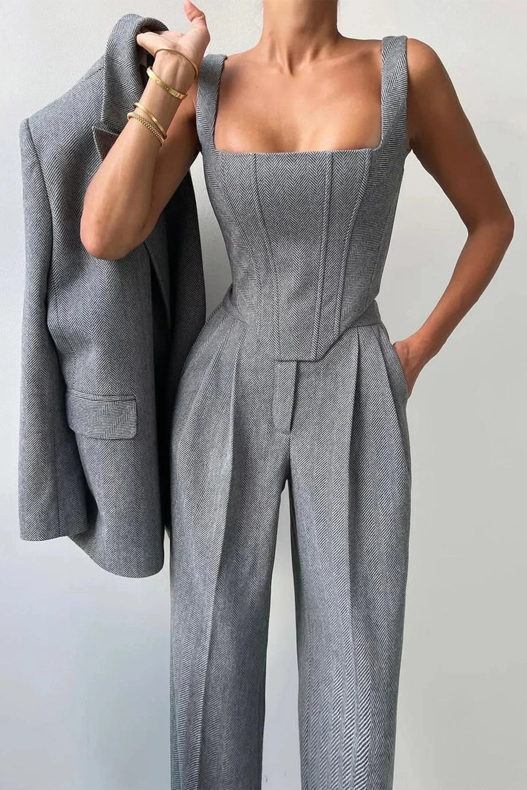 Vera | Ensemble 3 Pièces Femme Ajusté Haut Jupe Blazer – Ensemble Professionnel 2026