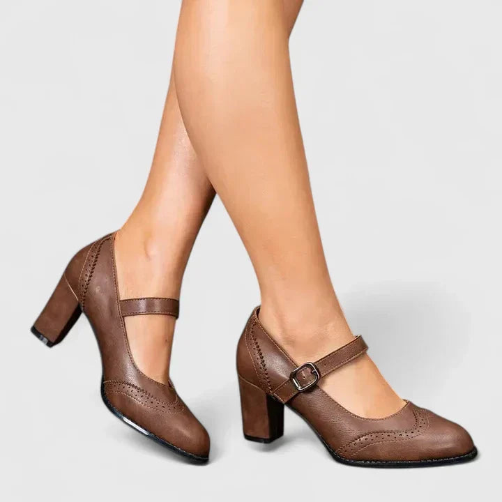 Evangelyn | Escarpins Mary Jane pour femmes avec talon bloc