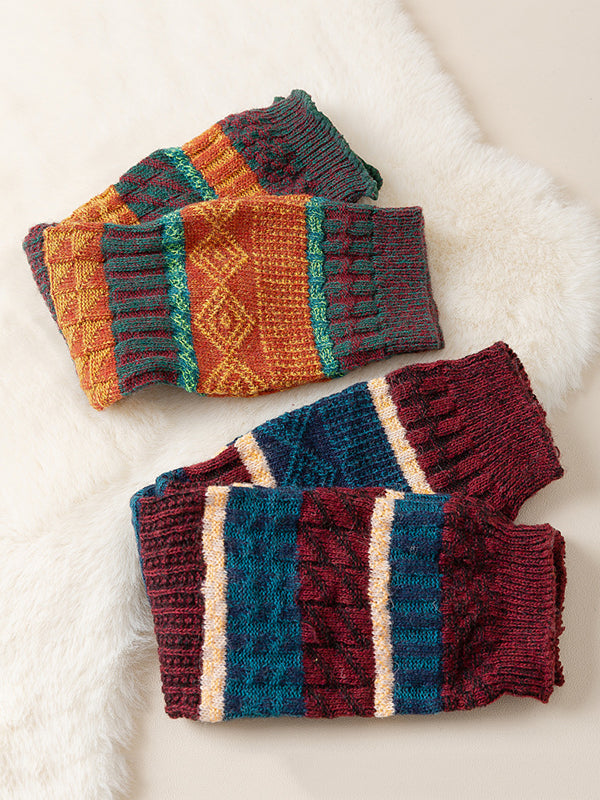 Jambières décontractées chaudes couleur contrastée
