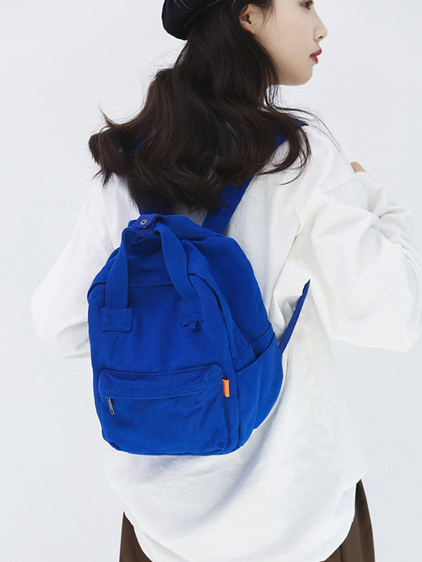 Sac à dos simple et décontracté en toile de 5 couleurs