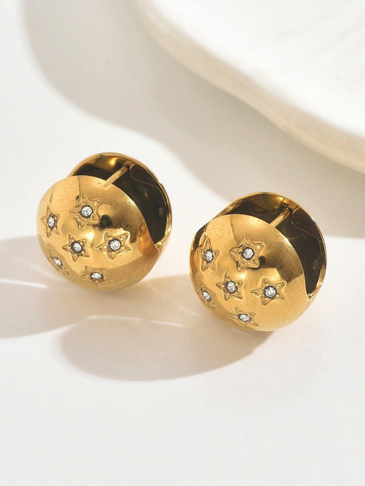 Boucles d'oreilles géométriques en forme d'étoile