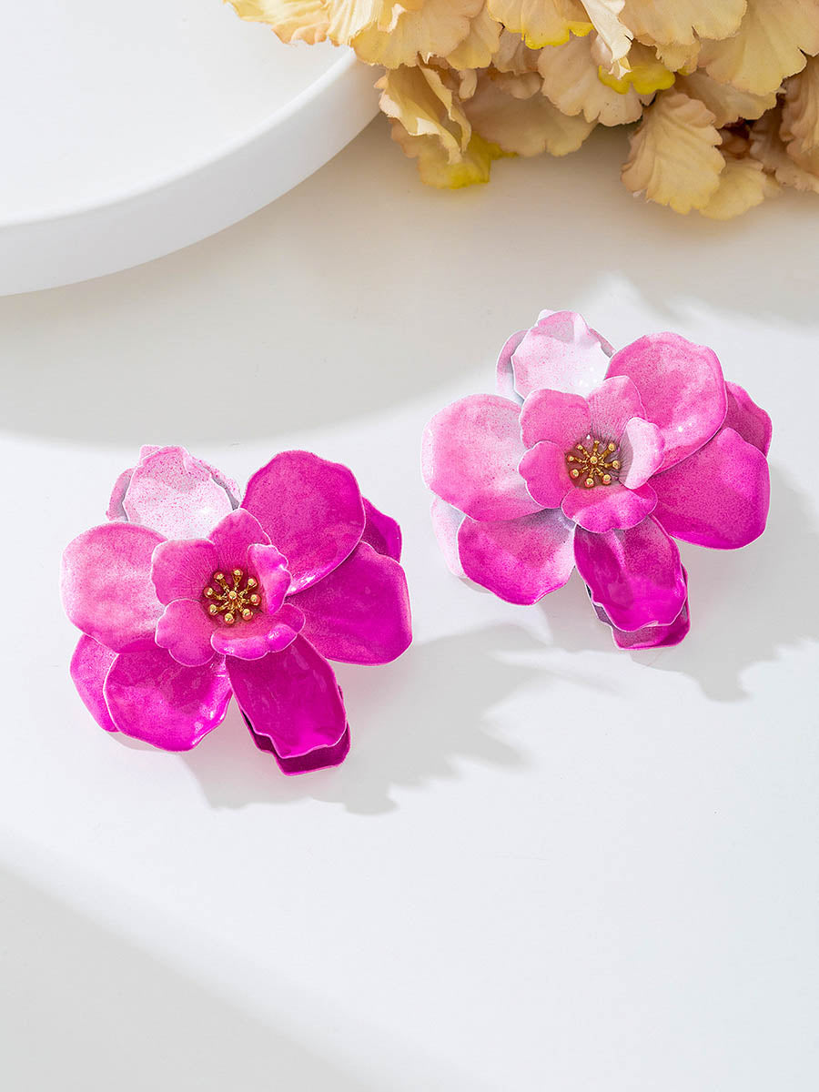 Boucles d'oreilles en forme de fleur