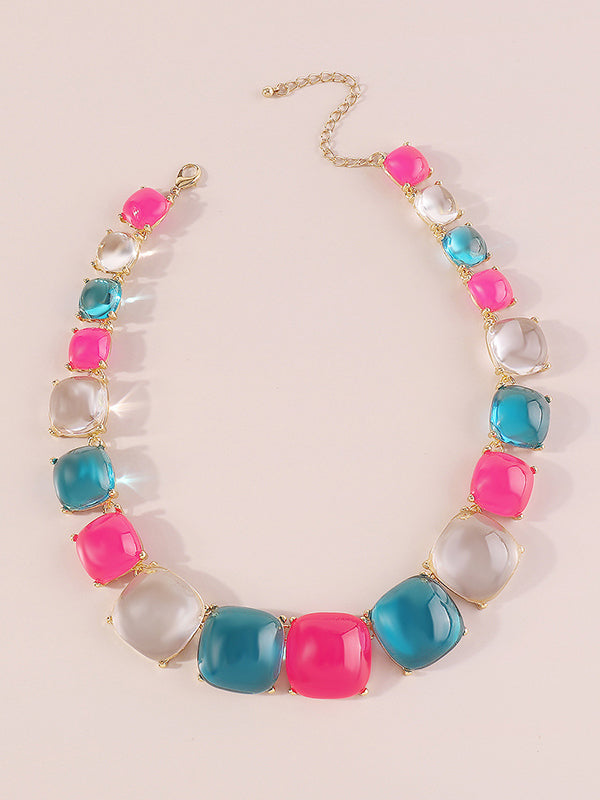 Collier géométrique délicat
