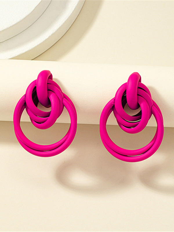 Boucles d'oreilles pendantes géométriques