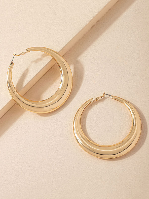 Boucles d'oreilles géométriques couleur unie