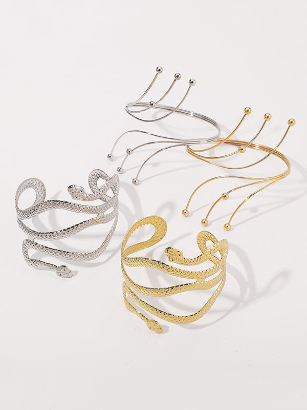 Accessoires de brassard géométriques réglables en forme de serpent