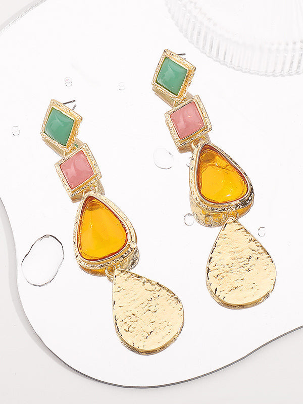 Boucles d'oreilles pendantes géométriques