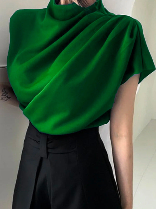 T-shirt urbain à manches courtes, couleur unie