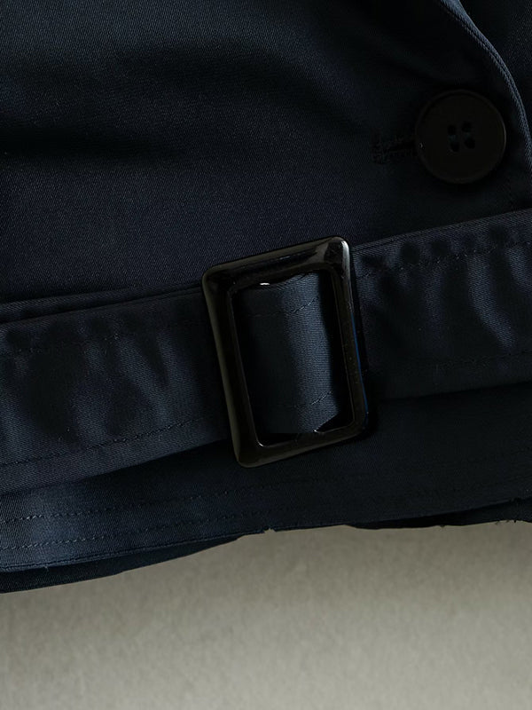 Veste ample à manches longues, à empiècements, à col revers