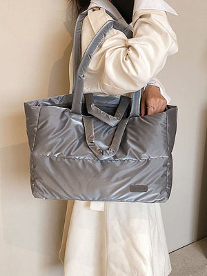 Sac cabas matelassé à empiècements