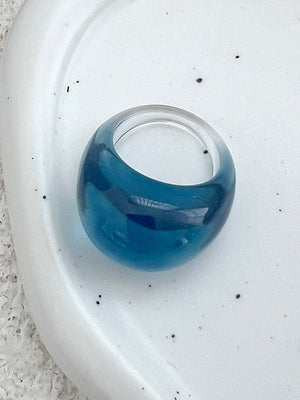 Bague géométrique transparente