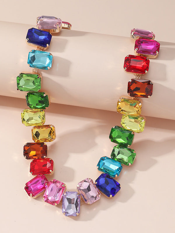 Collier à chaîne, couleur contrastée