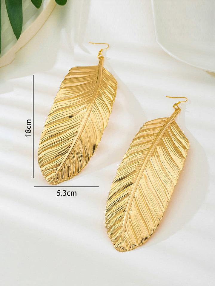 Boucles d'oreilles en forme de feuilles