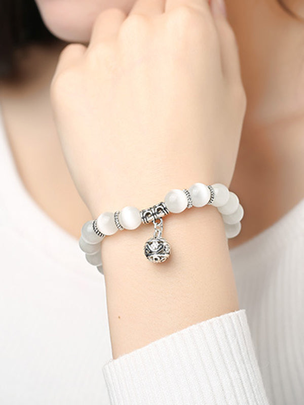 Bracelet original simple en pierre de 5 couleurs