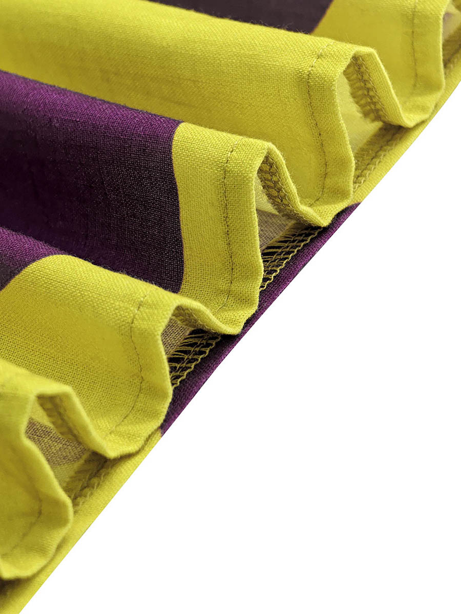 Robes longues à manches longues, ample, grand ourlet, couleur contrastée, plissées, pois, fente, demi-col roulé