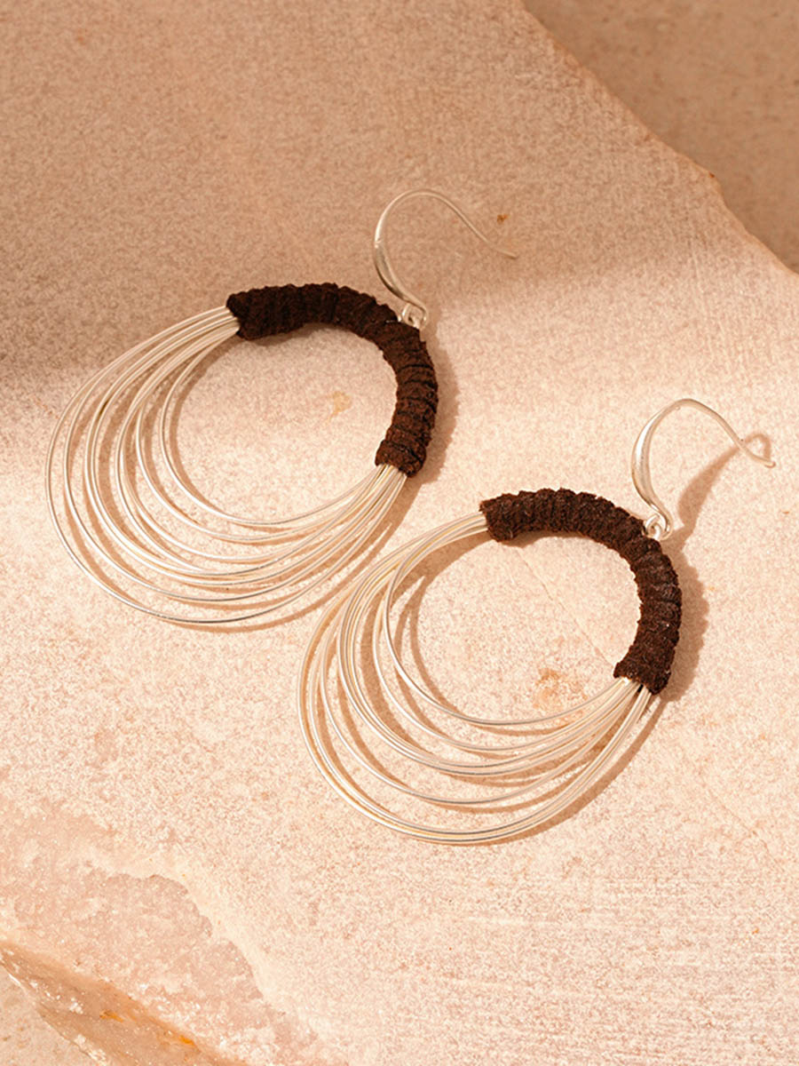 Boucles d'oreilles pendantes géométriques